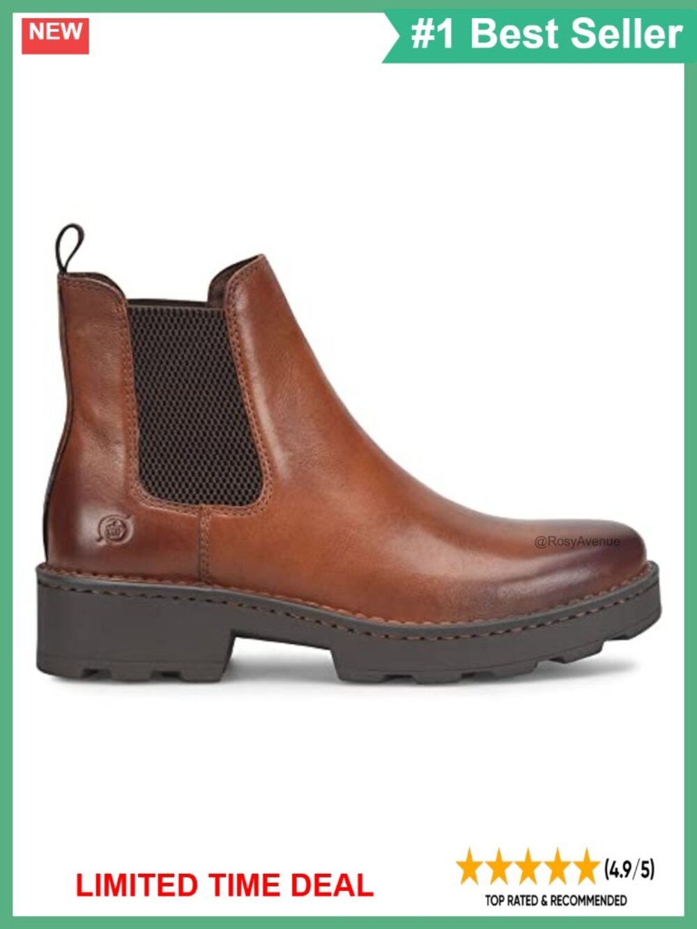 Verona Chelsea Boots Suede Leather Closed Toe Platform Casual
